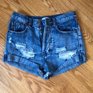 High Waisted Denim Shorts